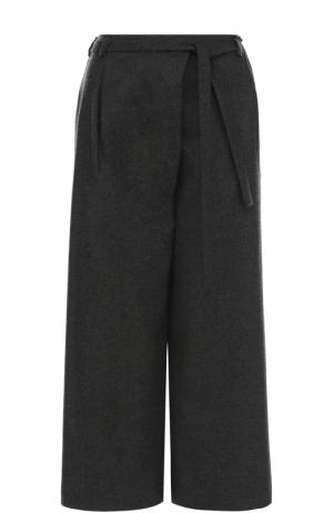 Укороченные кашемировые брюки с поясом Loro Piana. Цвет: темно-серый