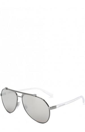 Солнцезащитные очки Dolce & Gabbana. Цвет: серебряный