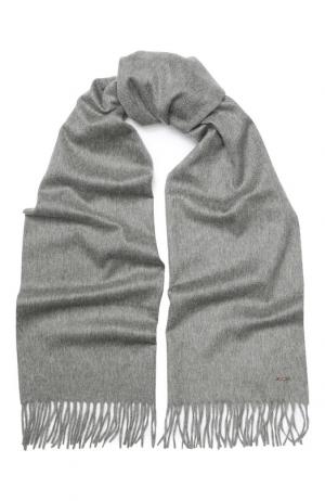 Кашемировый шарф Grande Unita с бахромой Loro Piana. Цвет: серый