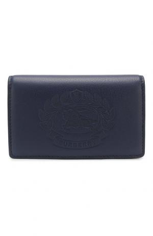 Кожаный футляр для кредитных карт с отделением монет Burberry. Цвет: синий