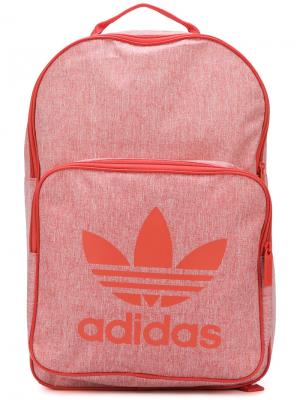Рюкзак с логотипом в стиле оверсайз Adidas. Цвет: розовый и фиолетовый