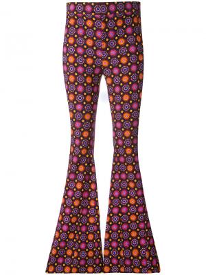 Расклешенные брюки с психоделическим принтом Givenchy. Цвет: розовый и фиолетовый