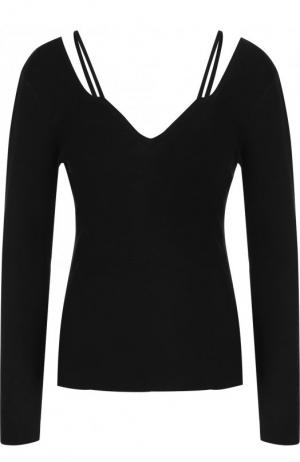 Однотонный пуловер фактурной вязки Altuzarra. Цвет: черный