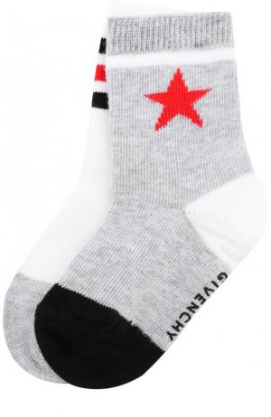 Комплект из двух пар носков Givenchy. Цвет: серый