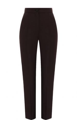 Шерстяные брюки со стрелками Dolce & Gabbana. Цвет: бордовый