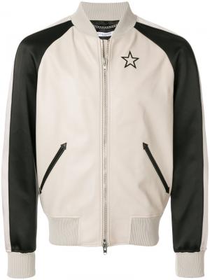 Куртка-бомбер с вышивкой звезды Givenchy. Цвет: телесный