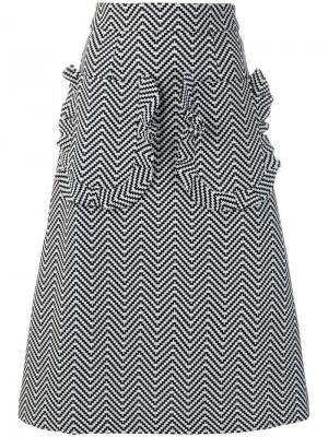 А-образная юбка с шевронным узором House Of Holland. Цвет: чёрный