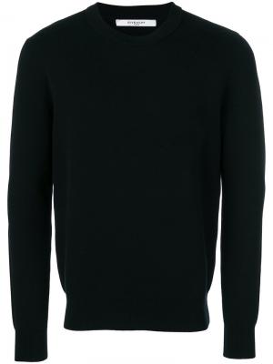 Классический приталенный свитер Givenchy. Цвет: чёрный