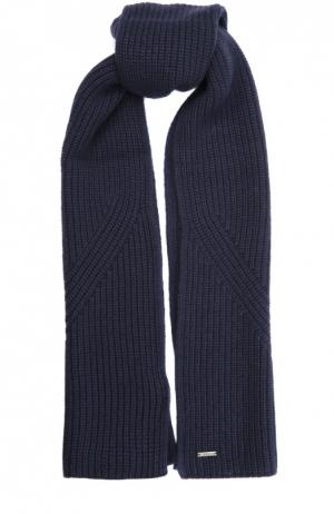 Вязаный шарф Woolrich. Цвет: синий