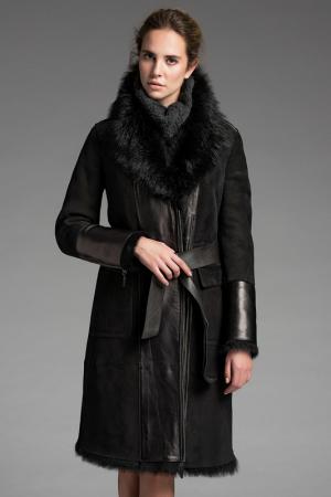 Sheepskin coat VESPUCCI BY VSP. Цвет: черный