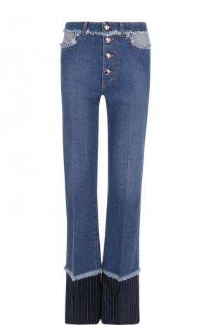 Расклешенные джинсы с потертостями Sonia Rykiel. Цвет: синий