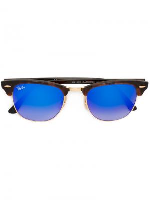 Солнцезащитные очки Clubmaster Ray-Ban. Цвет: коричневый