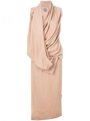 Платье с драпированной деталью Vivienne Westwood. Цвет: телесный