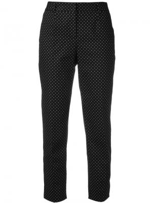Укороченные брюки в горох Dolce & Gabbana. Цвет: чёрный