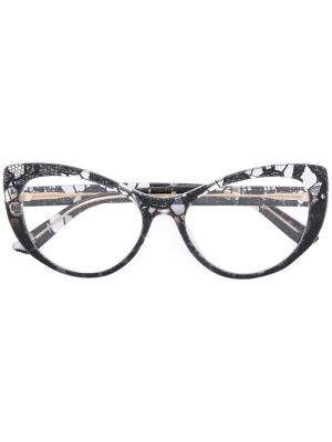 Очки с оправой кошачий глаз Dolce & Gabbana Eyewear. Цвет: чёрный