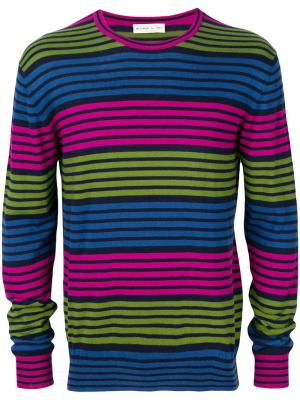 Трикотажный свитер в полоску Etro. Цвет: многоцветный