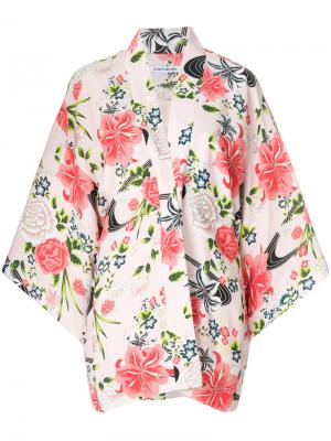 Пиджак-кимоно с цветочным принтом Elizabeth And James. Цвет: многоцветный