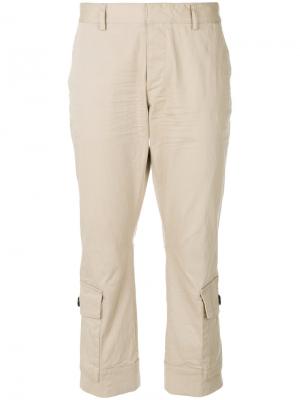 Укороченные брюки с накладными карманами Dsquared2. Цвет: телесный