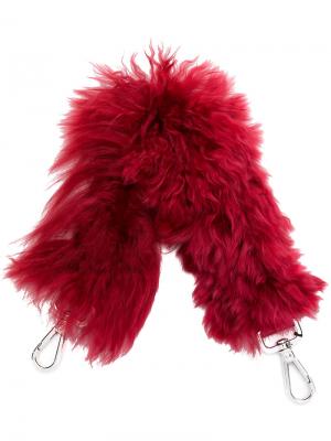 Small furry shoulder strap Fendi. Цвет: красный