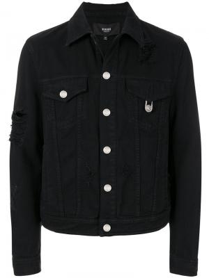 Джинсовая куртка Versus. Цвет: чёрный