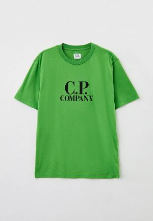Футболка C.P. Company. Цвет: зеленый