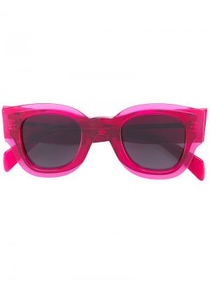 Солнцезащитные очки в толстой оправе Céline Eyewear. Цвет: розовый и фиолетовый