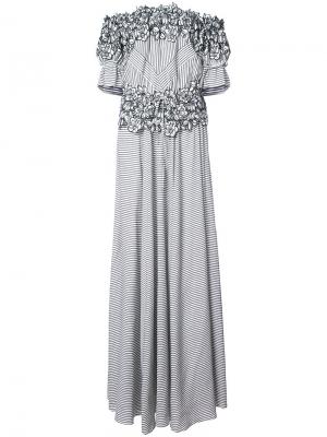 Вечернее платье Maia с цветочной вышивкой Zac Posen. Цвет: чёрный