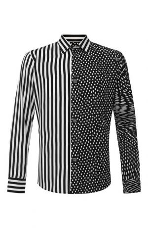 Рубашка из вискозы с воротником кент Givenchy. Цвет: черный