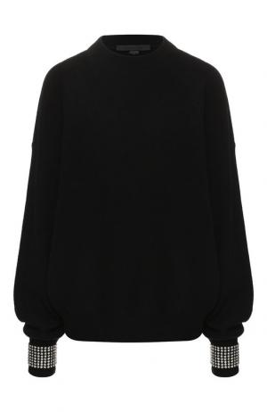 Шерстяной пуловер с декоративной отделкой Alexander Wang. Цвет: черный