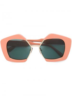 Солнцезащитные очки Edge Marni Eyewear. Цвет: розовый и фиолетовый