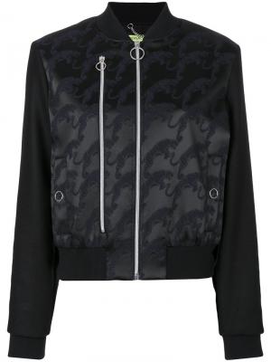 Вышитая куртка-бомбер Versace Jeans. Цвет: чёрный