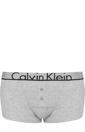 Хлопковые трусы с логотипом бренда Calvin Klein Underwear. Цвет: серый