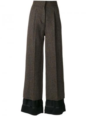 Расклешенные брюки Maison Margiela. Цвет: коричневый