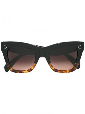Солнцезащитные очки с градиентным узором Céline Eyewear. Цвет: чёрный