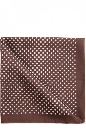 Шелковый платок в горох Tom Ford. Цвет: коричневый