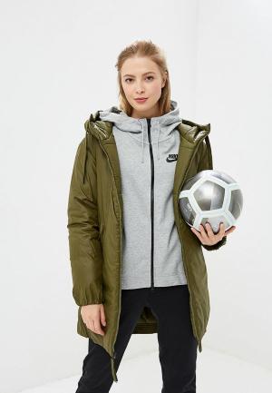 Куртка утепленная Nike. Цвет: хаки
