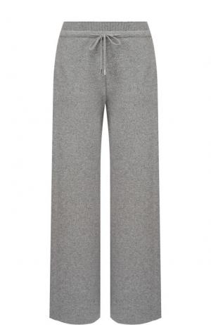 Широкие кашемировые брюки с карманами Loro Piana. Цвет: светло-серый
