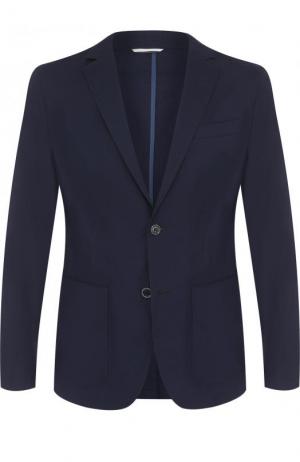 Однобортный пиджак BOSS. Цвет: темно-синий