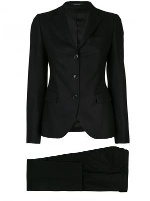 Приталенный пиджак с длинными рукавами Tagliatore. Цвет: чёрный