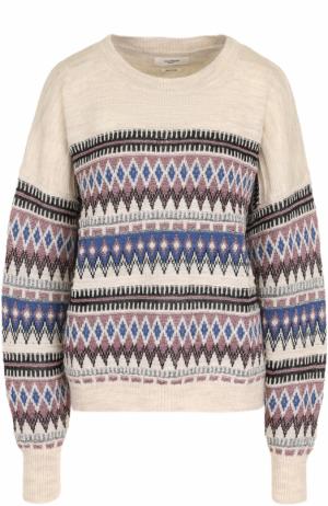 Шерстяной пуловер с металлизированной нитью Isabel Marant Etoile. Цвет: кремовый
