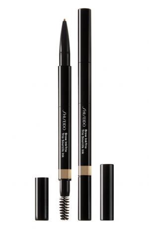 Моделирующий карандаш для бровей 3-в-1 InkTrio, 02 Taupe Shiseido. Цвет: бесцветный