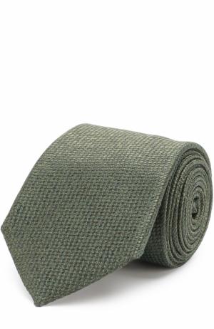 Шелковый галстук Canali. Цвет: зеленый