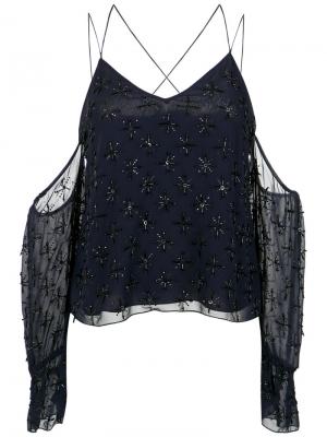 Embroidered bodysuit Nk. Цвет: синий