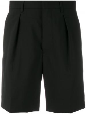 Плиссированные шорты Prada. Цвет: чёрный