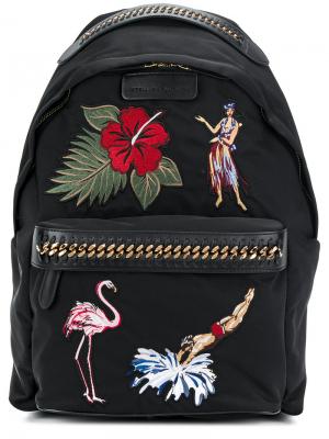 Рюкзак с вышивкой Falabella Stella McCartney. Цвет: чёрный