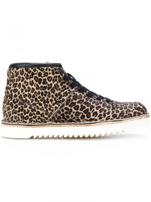 Ботинки с леопардовым узором Ps By Paul Smith. Цвет: коричневый