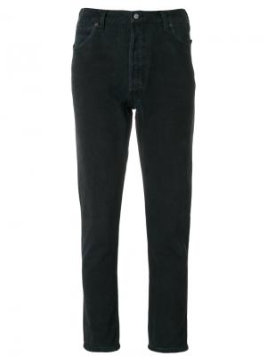 Укороченные джинсы с завышенной талией Re/Done. Цвет: чёрный