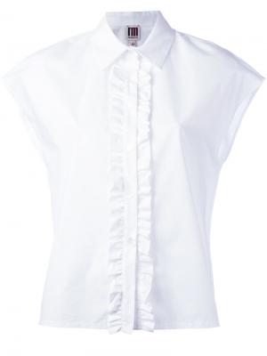 Рубашка с оборчатой планкой IM Isola Marras I'M. Цвет: белый