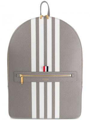 Рюкзак с контрастными полосками Thom Browne. Цвет: серый