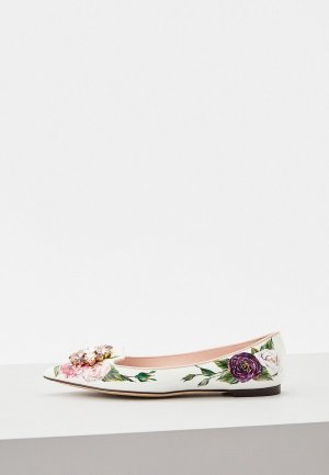 Балетки Dolce&Gabbana. Цвет: белый
